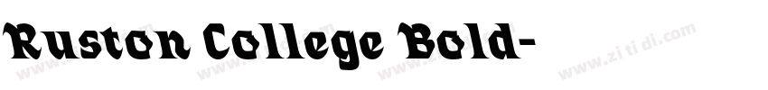 Ruston College Bold字体转换